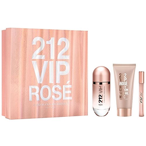 Carolina Herrera Carolina Herrera 212 VIP Rose Eau De Perfume Spray 80Ml Set 3 Piezas 2017