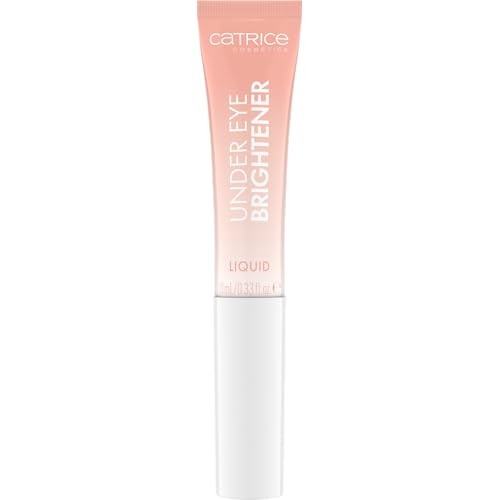 Catrice Under Eye Brightener in Shade 010 Light Rose, a liquid highlighter in a sleek tube with a soft applicator, designed to reduce under-eye circles.
