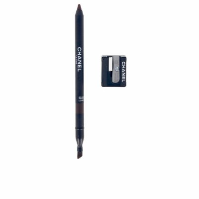 Chanel Le Crayon Yeux Precision Eye Definer in a sleek black pencil design, featuring a retractable tip and a built-in sharpener for precise application.