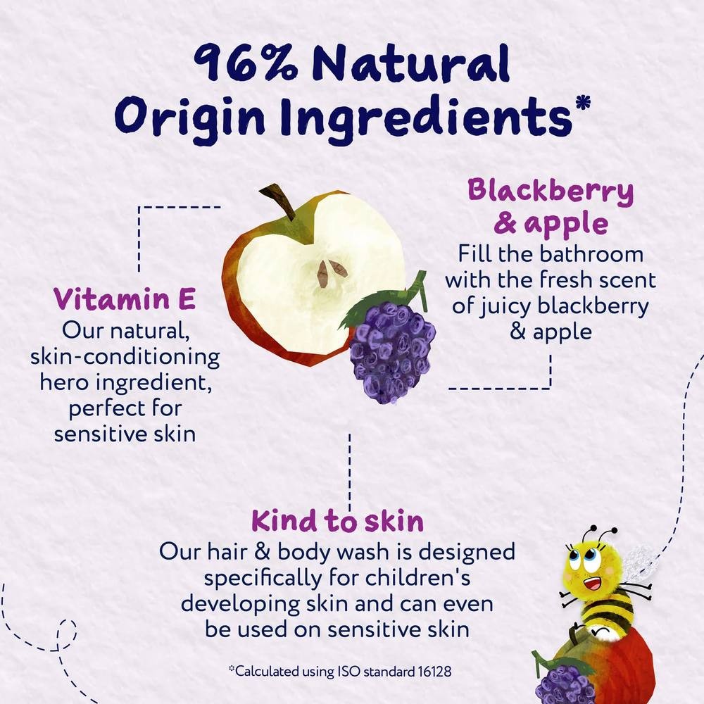 Childs Farm Blackberry Apple Hair & Body Wash 250ml - image 2