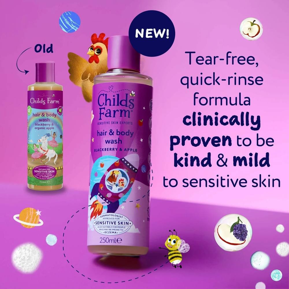 Childs Farm Blackberry Apple Hair & Body Wash 250ml - image 5