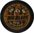Black circular tin featuring "Cock Grease Ultra Hard the Big Black Pomade" label in orange and yellow, with a vintage design and a graphic of a rooster.