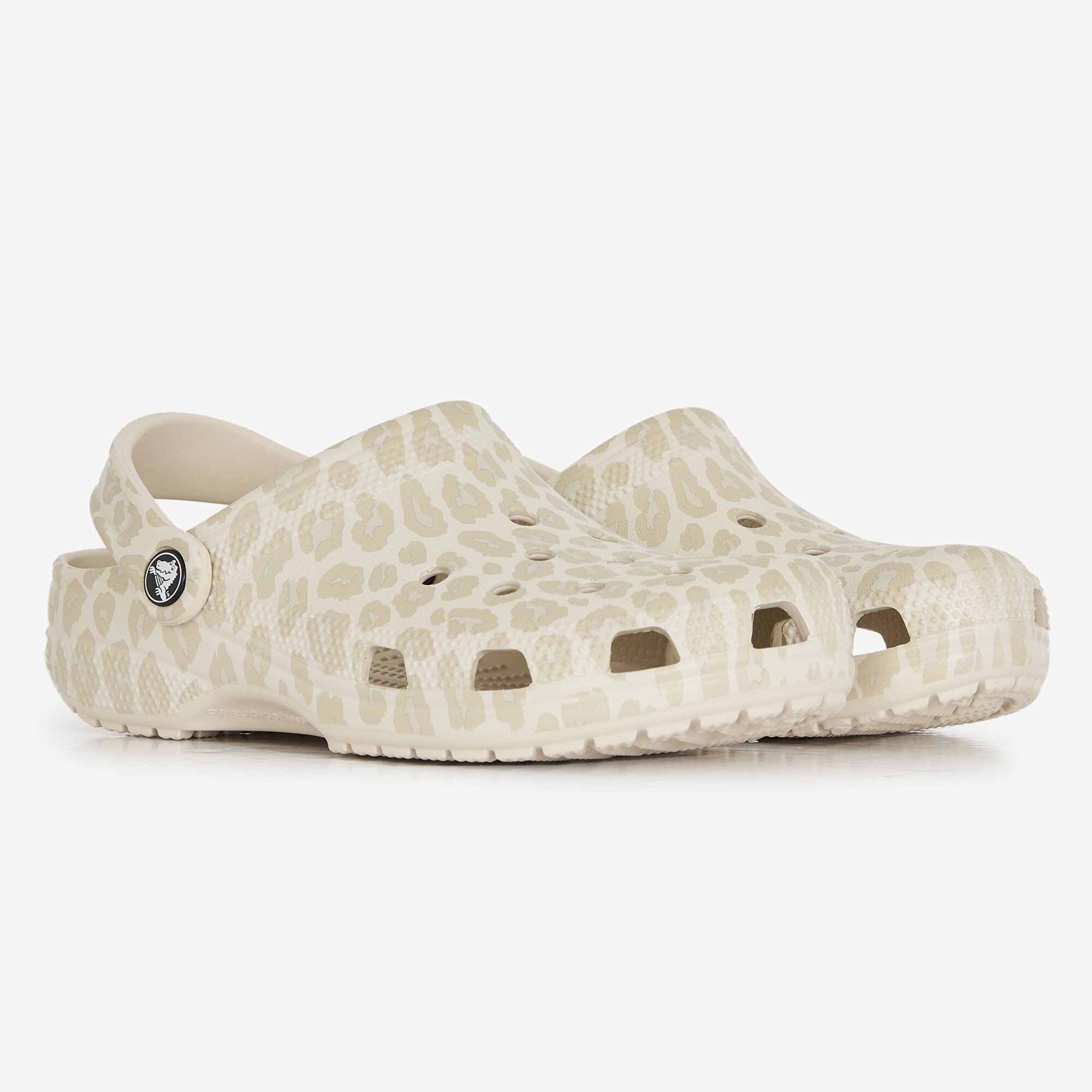 Crocs Classic Animal EVA Women's Almond Tint/Leopard Clogs - image 3