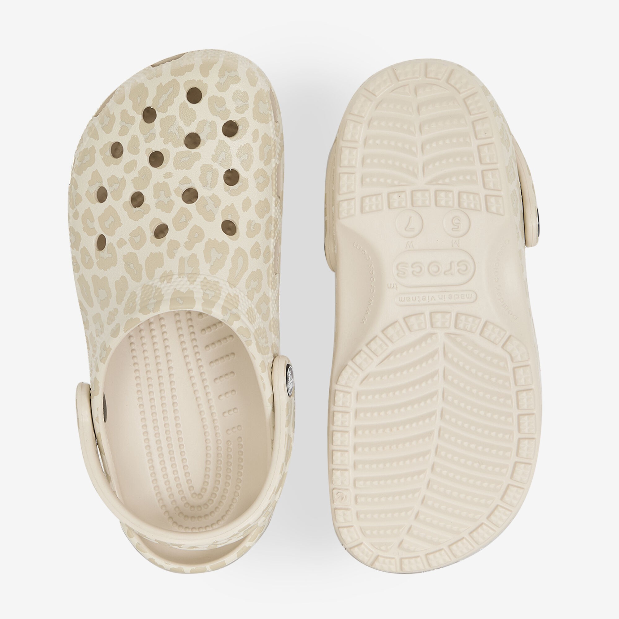 Crocs Classic Animal EVA Women's Almond Tint/Leopard Clogs - image 4
