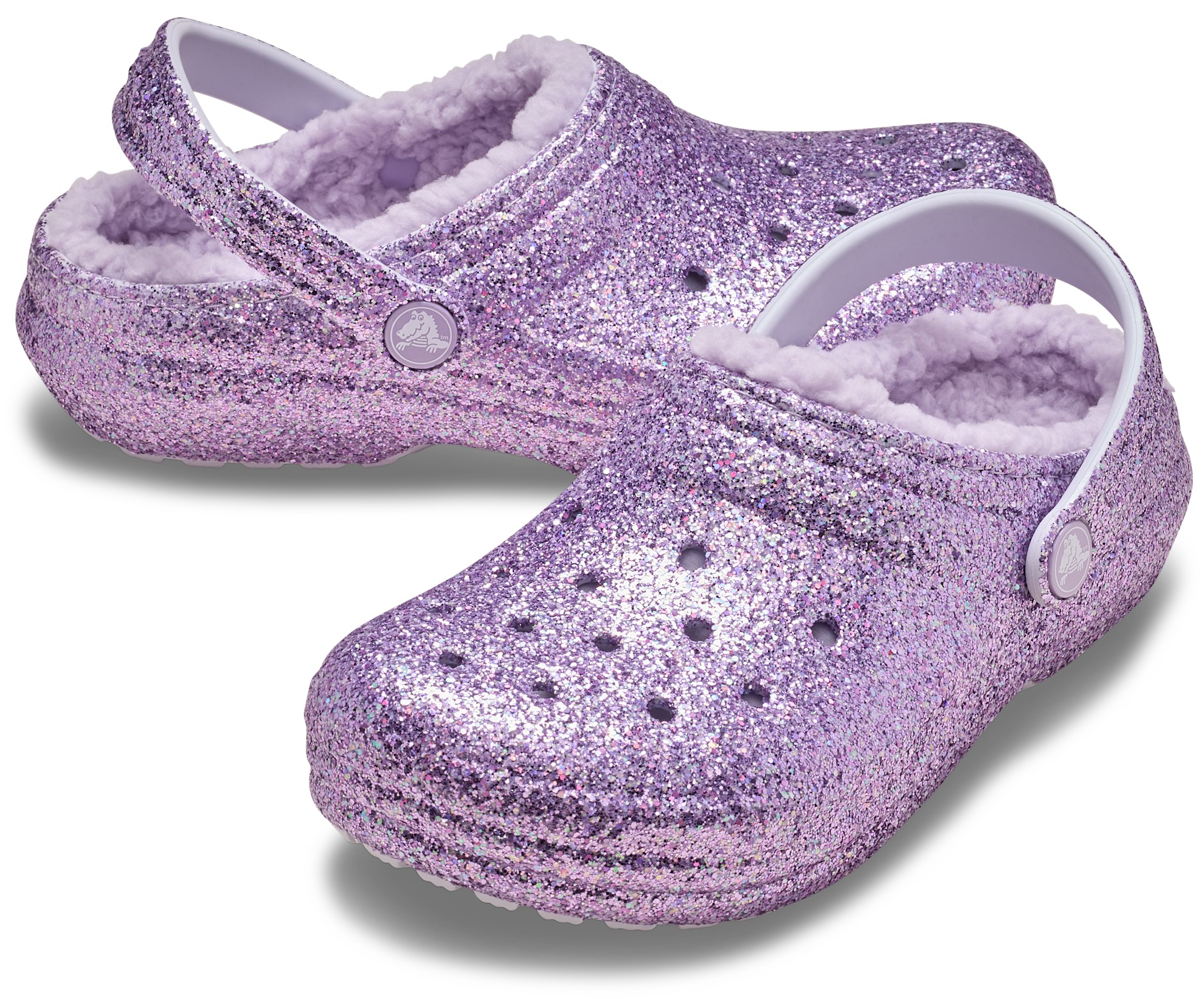 Crocs Classic Lined Clog Thermoplastic Kid's Purple Moon Clogs - image 2