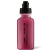 A 15ml bottle of Daniel Sandler Watercolour Liquid Blush in a deep pink shade, featuring a dropper cap and sleek design with black labeling.
