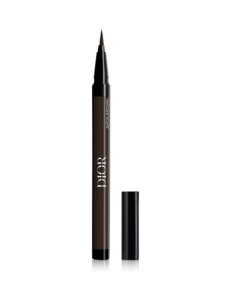 Dior Diorshow Waterproof Liquid Liner in a sleek black tube with a fine tip applicator, featuring a glossy finish and elegant silver branding.