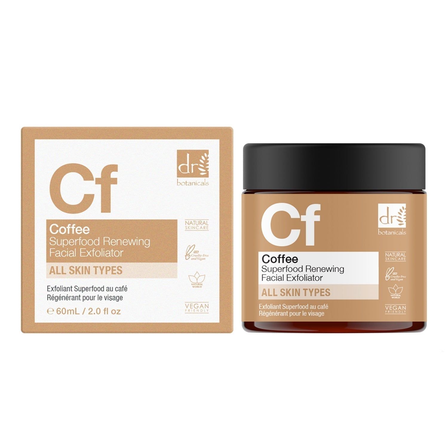 Dr Botanicals Advanced Coffee Superfood Renewing Facial Exfoliator 2 x 60ml - image 4