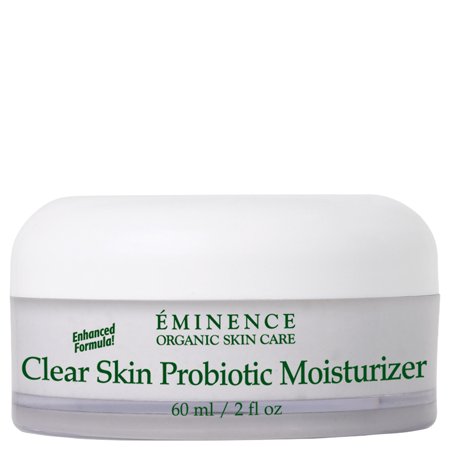 Eminence Organic Skin Care men's skincare bundle includes a sleek white jar of Clear Skin Probiotic Moisturizer, featuring green text and a clean, modern design.