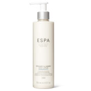 Cream-colored bottle with a silver pump, labeled "ESPA" in elegant font, containing 8.4 Fl. Oz of Bergamot Jasmine Body Lotion.