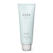 Light blue tube of ESPA Exfoliating Body Polish, 200ml, featuring minimalist white text, a smooth matte finish, and a rounded white cap.