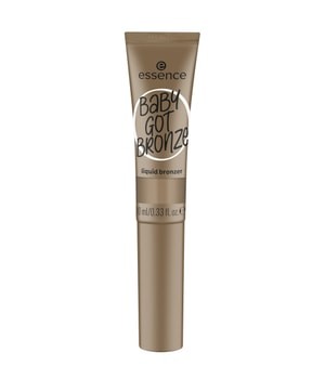 Liquid bronzer in a sleek, gold and brown tube with "Baby Got Bronzer" printed prominently; features a convenient squeeze applicator for easy use.
