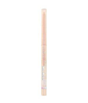 Duo-chrome pencil in a sleek, metallic rose gold casing with "Meta Glow" and "Chromatic Love" branding, featuring a shimmering, iridescent tip for a radiant finish.