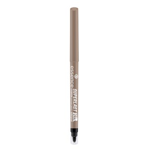 Superlast 24H Waterproof Eyebrow Pencil in #40 Cool Brown, featuring a slim pencil design with a twist-up mechanism and a built-in spoolie brush on the end.