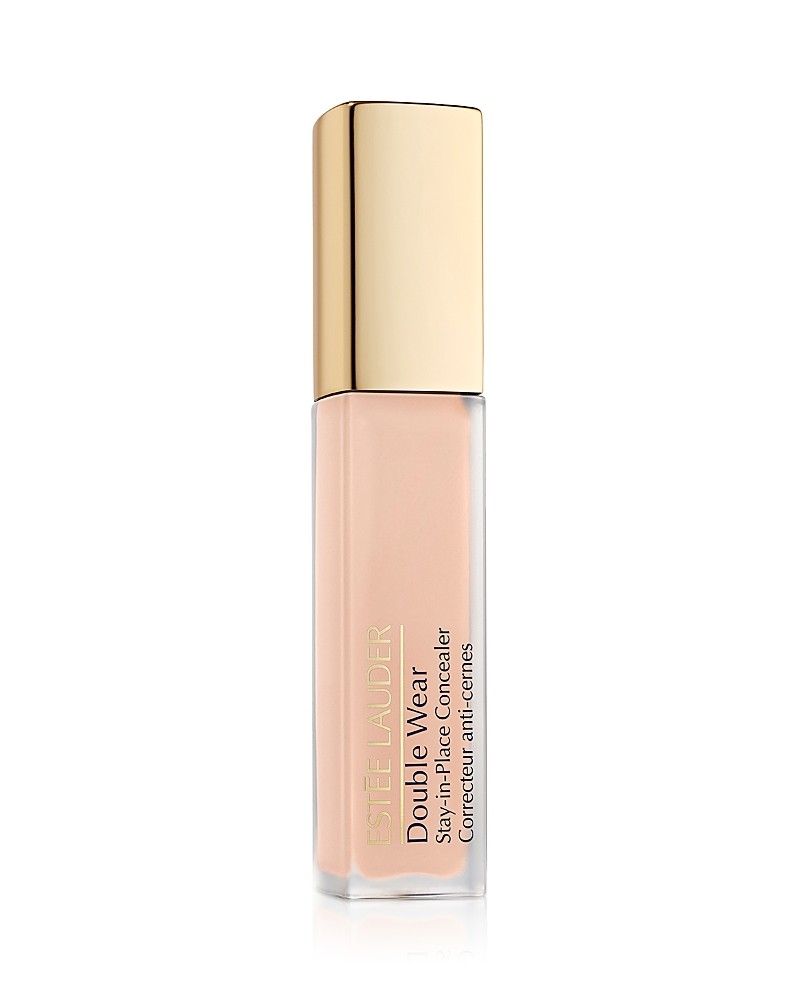 Estée Lauder Double Wear Stay-in-Place 24-Hour Concealer in shade 2C, featuring a sleek glass bottle with a gold cap and a creamy, light peach formula.