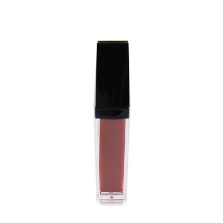 Estee Lauder Pure Color Envy liquid lip tint in shade 300 Poppy Sauvage, featuring a sleek black cap and clear tube showcasing a rich matte red color.