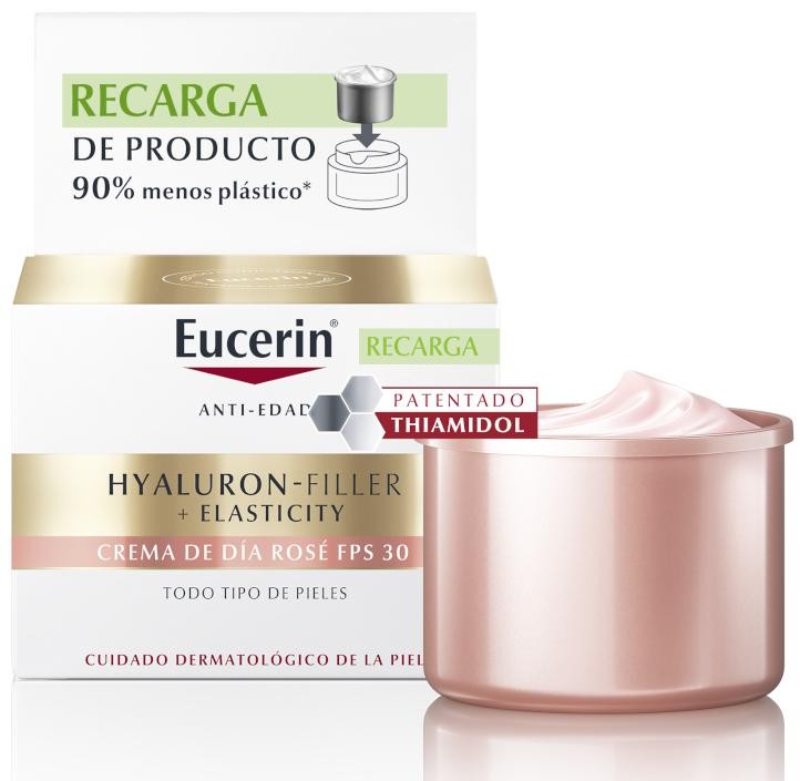 Eucerin Hyaluron-Filler + Elasticity Day Cream Rose SPF 30 50ml-Refill - image 2