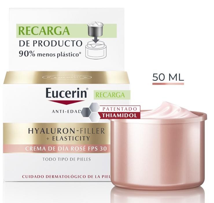 Eucerin Hyaluron-Filler + Elasticity Day Cream Rose SPF 30 50ml-Refill - image 3