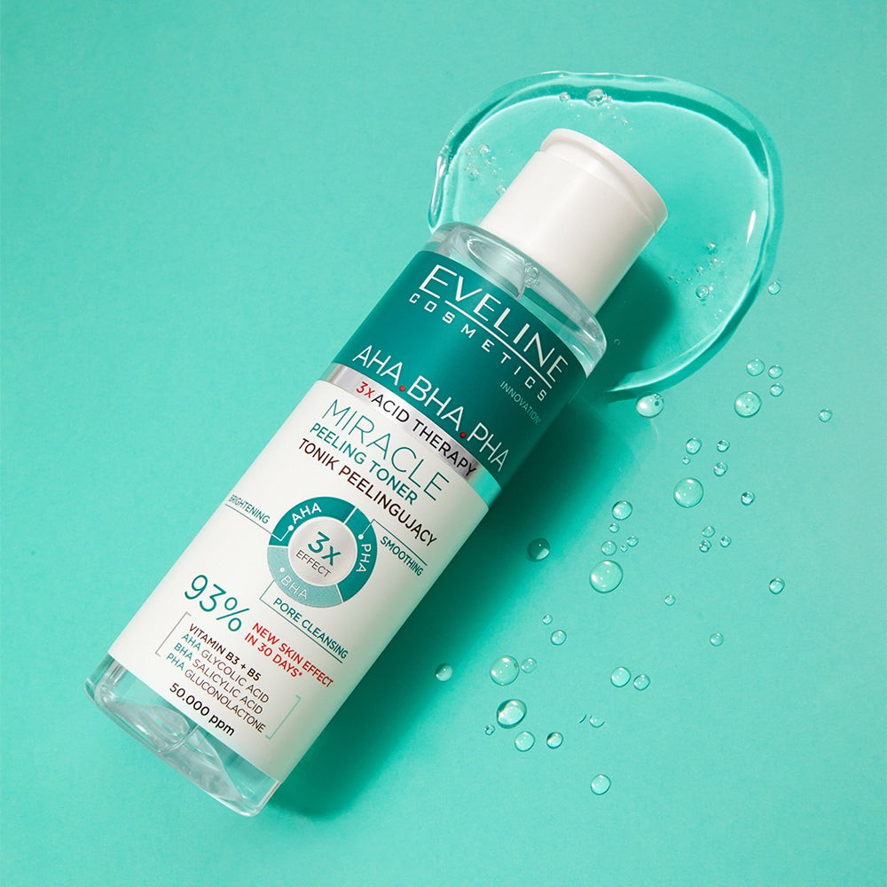 Eveline 3 X Acid Therapy AHA BHA PHA Miracle Peeling Tonic 110ml - image 2