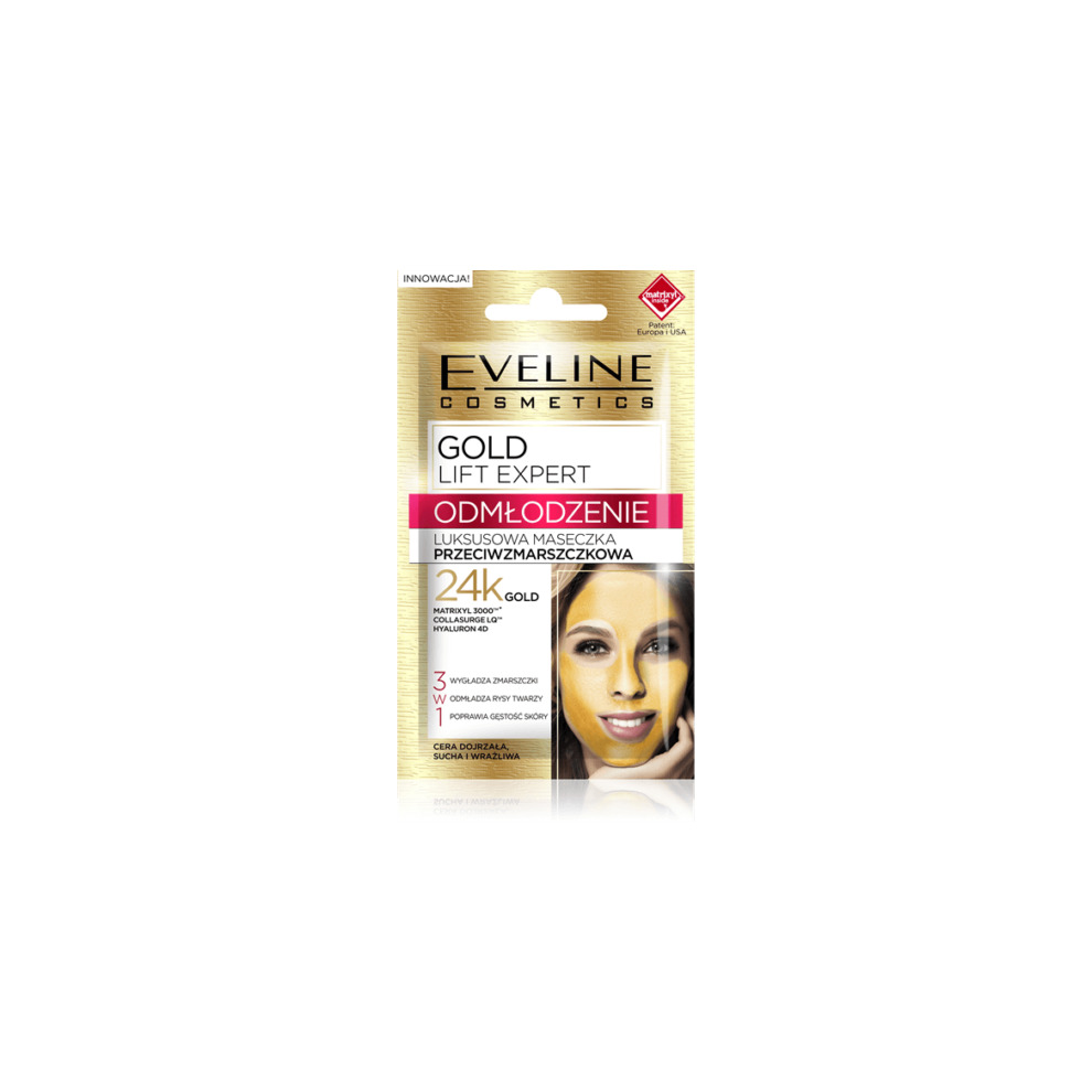 Eveline Eveline Cosmetics Gold Lift Expert 3 in 1 Rejuvenating Mask 7 Ml