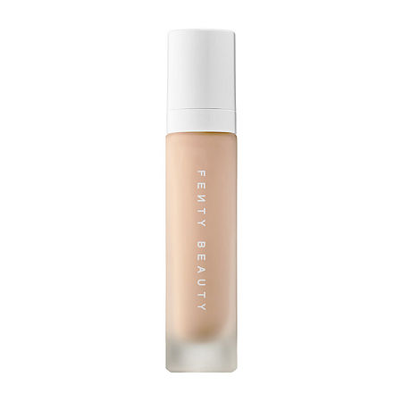 Fenty Beauty Pro Filt'r Soft Matte Longwear Liquid Foundation in shade 185, featuring a sleek glass bottle with a white cap and minimalist branding on the front.