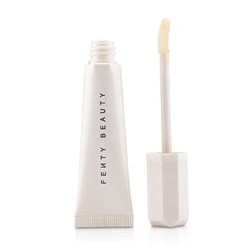 Fenty Beauty Pro Kiss'r Luscious Lip Balm in a sleek white tube with a flat applicator wand, showcasing a creamy texture for smooth, hydrated lips.