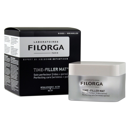 Filorga Smoothing Glowing Effect Travel Gift Set featuring a 50ml cream and a 50ml face mask, both in sleek, elegant packaging with a black and white design.