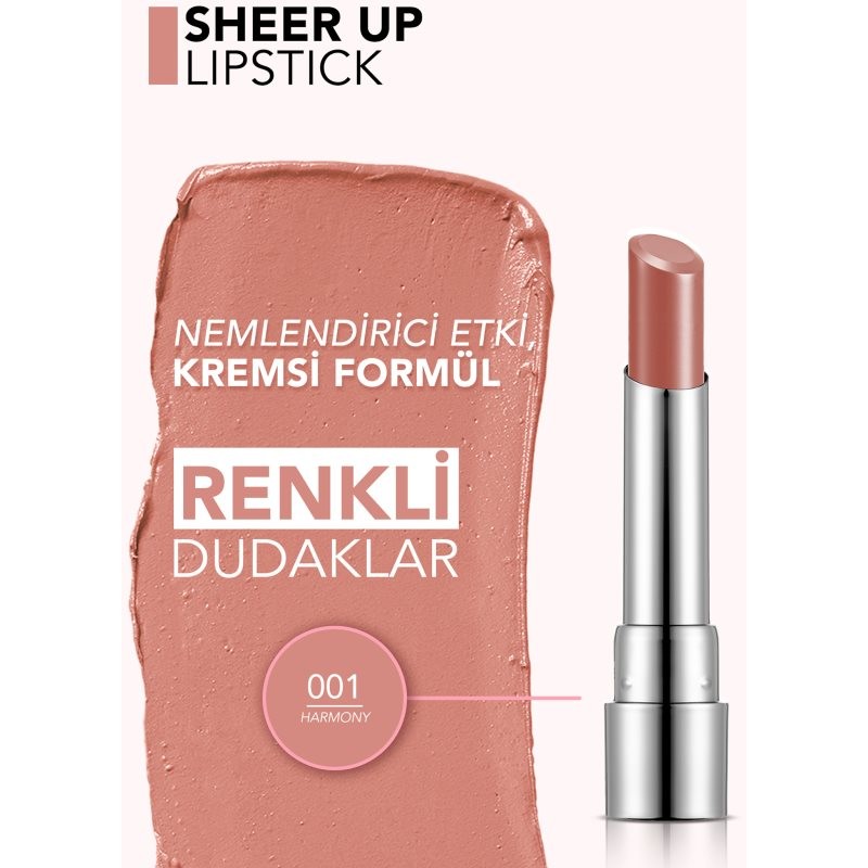 Flormar Sheer Up Lipstick 01 Harmony - image 3
