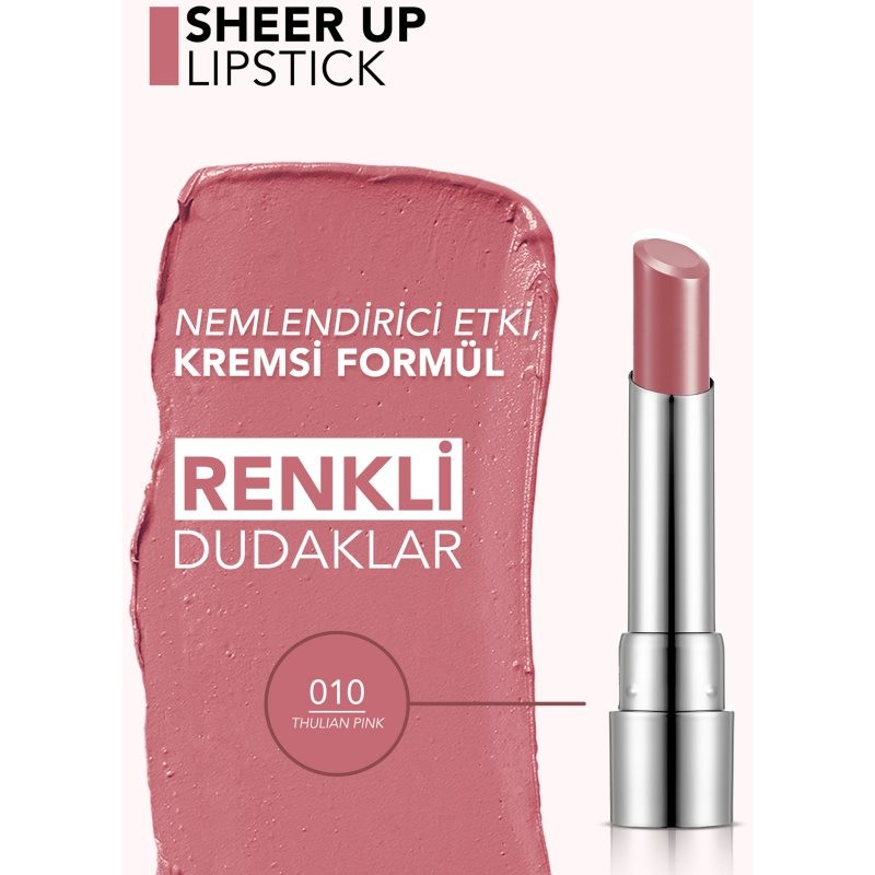Flormar Sheer Up Lipstick 10 Thulian Pink - image 3