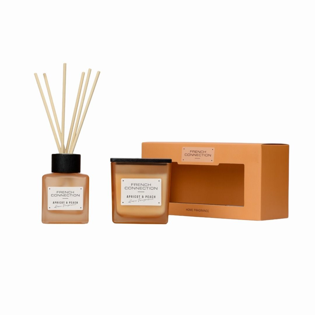 French Connection Autumn Collection Apricot & Peach Diffuser + Candle 100ml + 200g - image 2