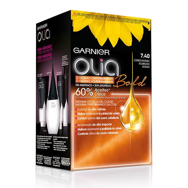 Garnier Olia Coloración Permanente #7,40-cobrizo Intenso