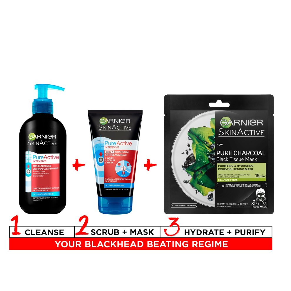 Garnier Skin Active Pure Active 3-in-1 Charcoal Wash 150ml - image 5
