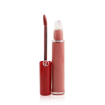 Armani Beauty Lip Maestro Matte Nature Liquid Lip Colour in a sleek transparent tube with a red cap, featuring a soft applicator wand and a rich, deep red shade.