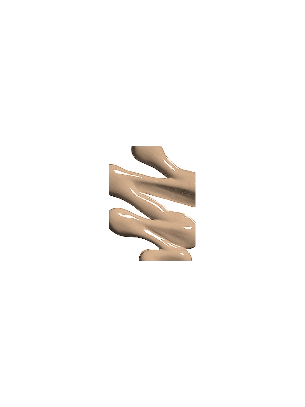 Luminous Silk Foundation in a creamy beige shade, showcasing a smooth, flowing texture, ideal for achieving a radiant finish on the skin.