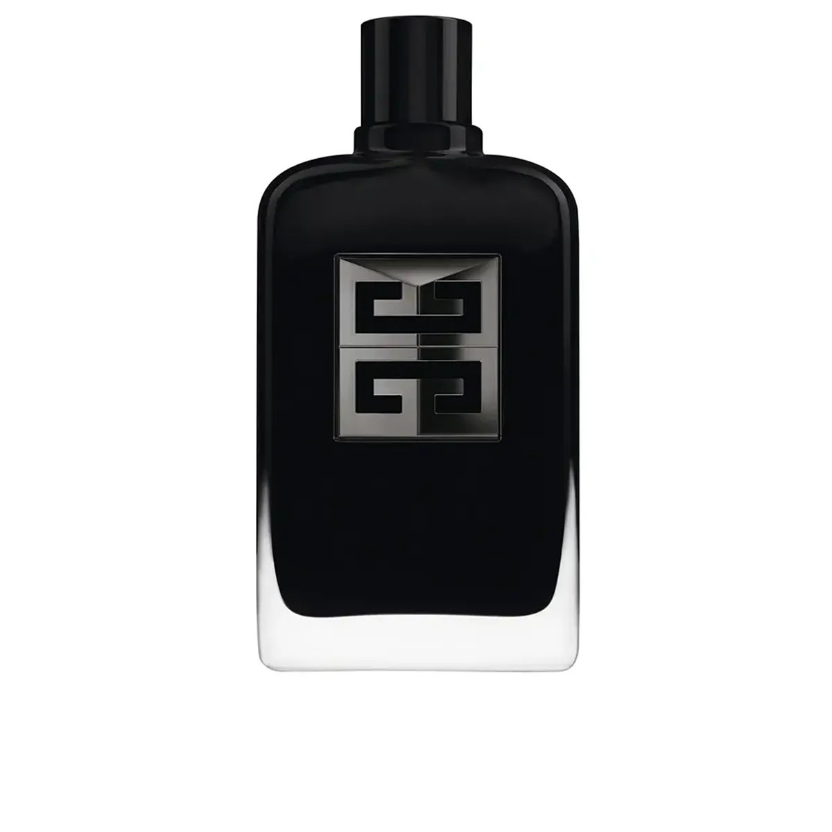Black rectangular bottle with a glossy finish, featuring a silver Givenchy logo on the front and a black cap, containing 200ml of Givenchy Gentleman Society Extreme Eau De Parfum.