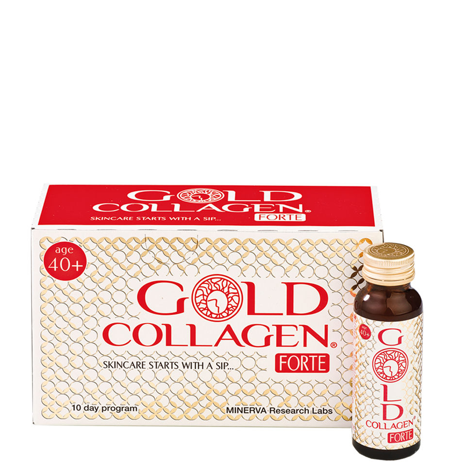 Gold Collagen Gold Collagen Liquid Supplement Forte Extra Strength Liquid Skin & Health Supplement for Ages 40+ 10 X 50Ml in Clear