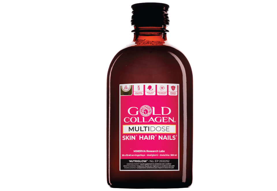 Gold Collagen Gold Collagen Liquid Supplement Multidose Pure Skin, Hair & Nails Liquid Supplement 20 X 15Ml in Clear