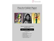 Hahnemühle Trial Pack Matt FineArt Smooth A3P includes 10 sheets of high-quality, smooth, matte inkjet paper, showcased with vibrant art prints on a gray background.