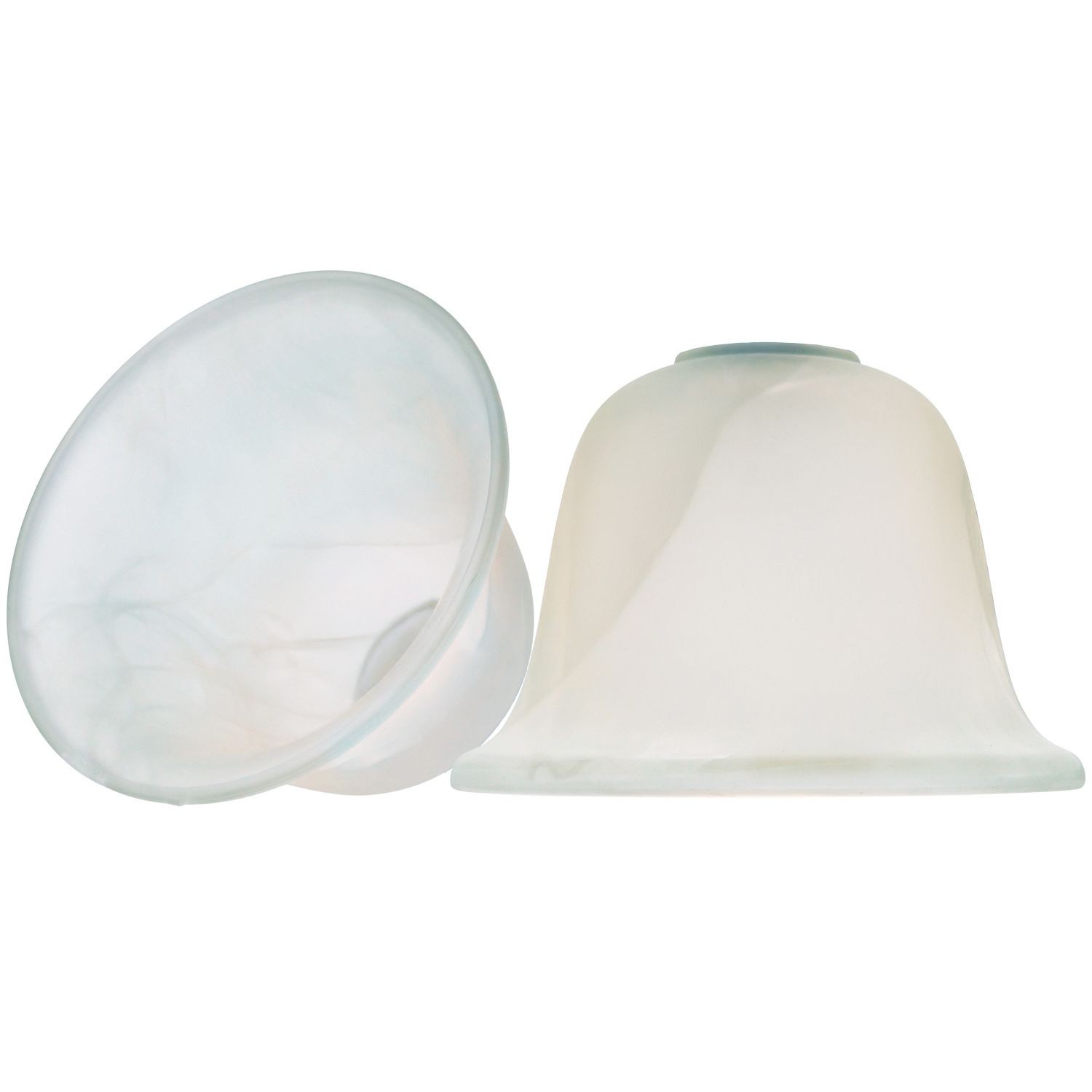 Happy Homewares White Alabaster Glass Traditional Shape Shade 2 Pack - image 3