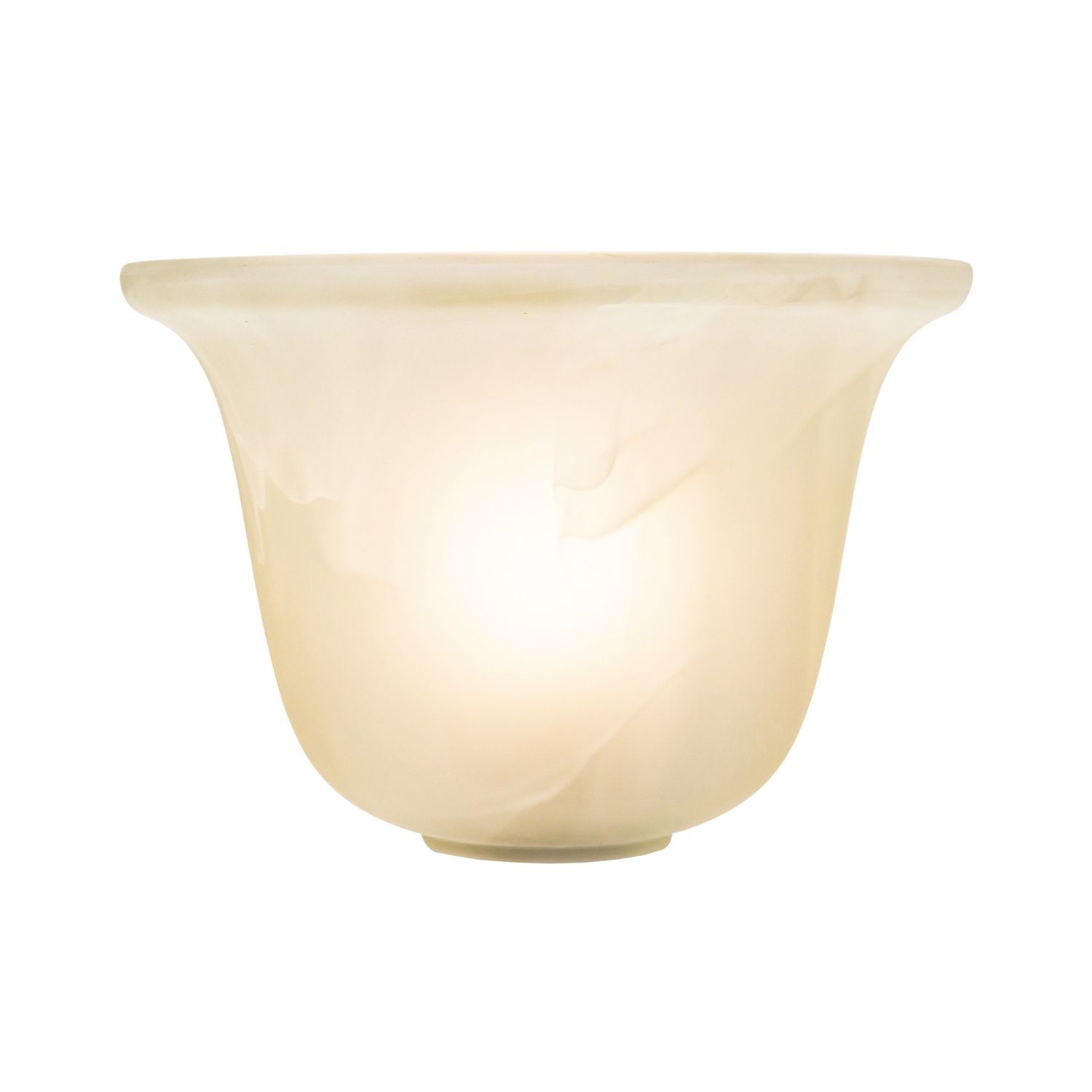 Happy Homewares White Alabaster Glass Traditional Shape Shade 2 Pack - image 4