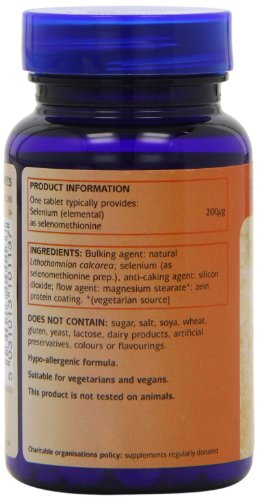 Higher Nature Selenium 200ug Vegan Tablets 60 Tablets - image 3