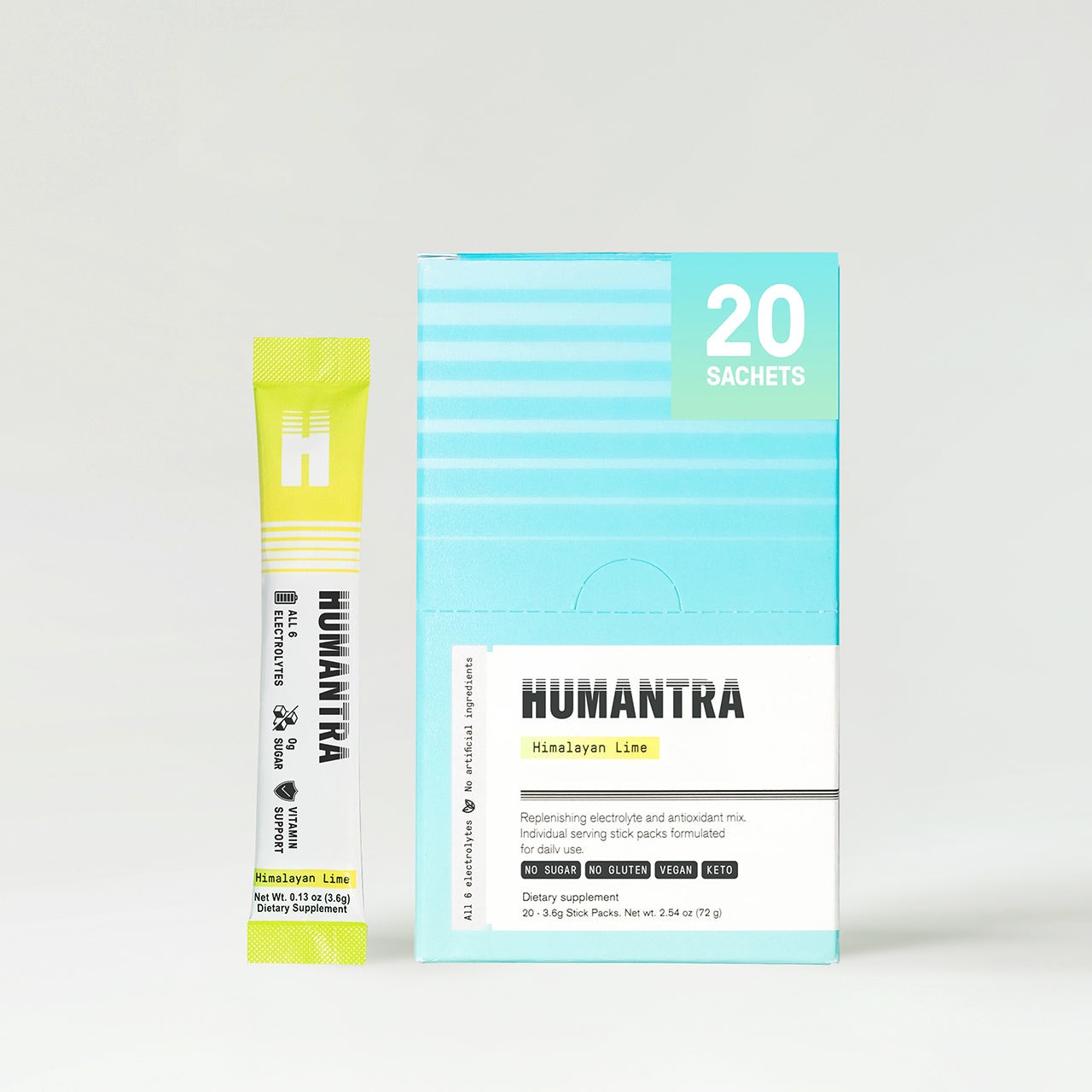Humantra Humantra Himalayan Lime Electrolyte Powder, 20 Sachets