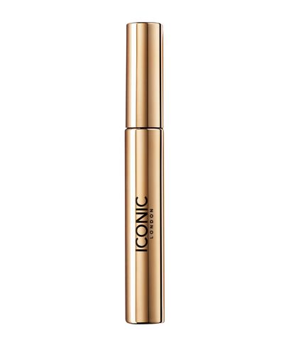 Gold metallic mascara tube with a sleek design, featuring the brand name "ICONIC LONDON" elegantly printed in black.