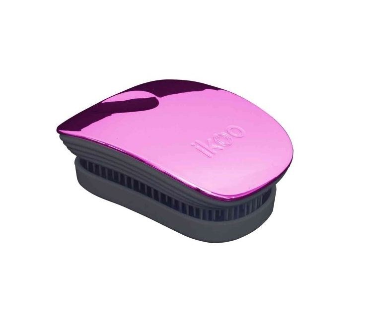 Ikoo Ikoo Pocket Detangling Hair Brush - Black/Cherry Metallic