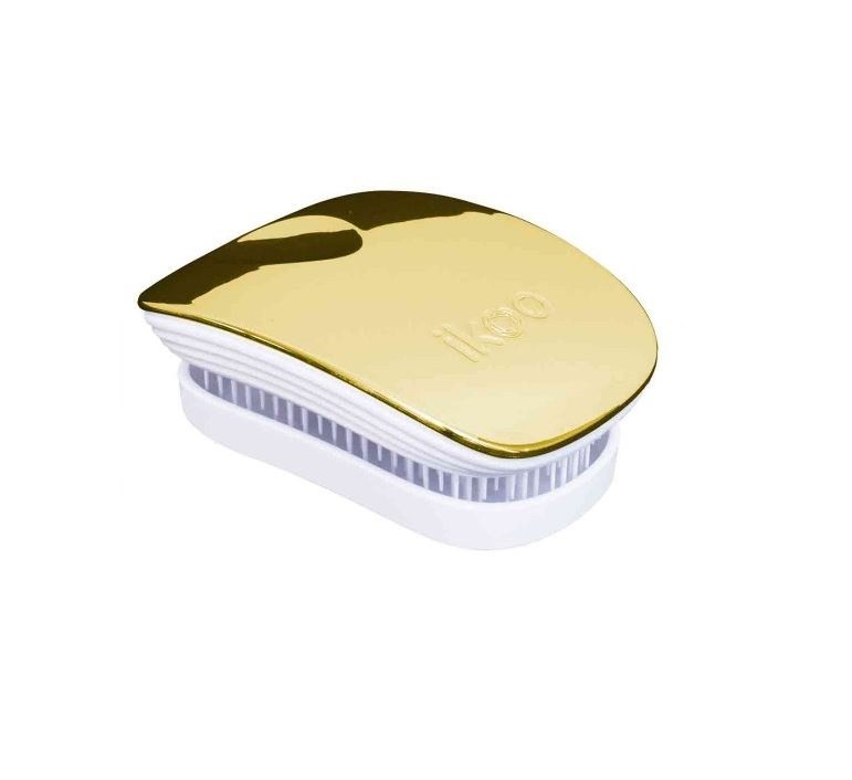 Ikoo Ikoo Pocket Hair Brush - White - Soleil Metallic