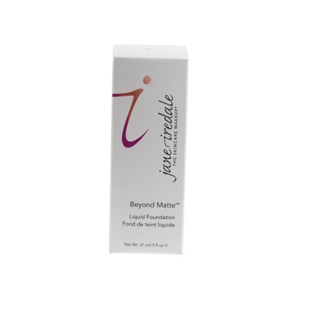 White box with a colorful logo and text; features "Jane Iredale Beyond Matte Liquid Foundation" and "M7" prominently, indicating a 0.9 Fl. Oz. foundation product.