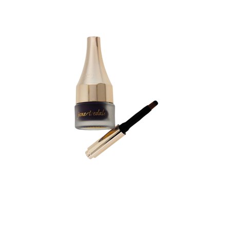 Amethyst powdered eyeliner in a sleek, metallic gold and gray container, featuring a tapered applicator brush for precise application.