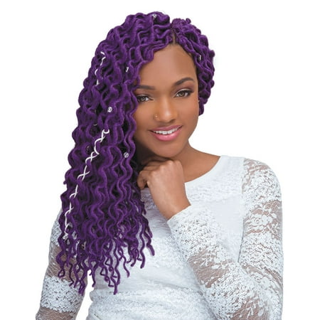 Janet Collection JANET COLLECTION CROCHET BRAID CURLY FAUX - 2X MAMBO COILY DENSE LOCS 18  [2 Dark Brown]
