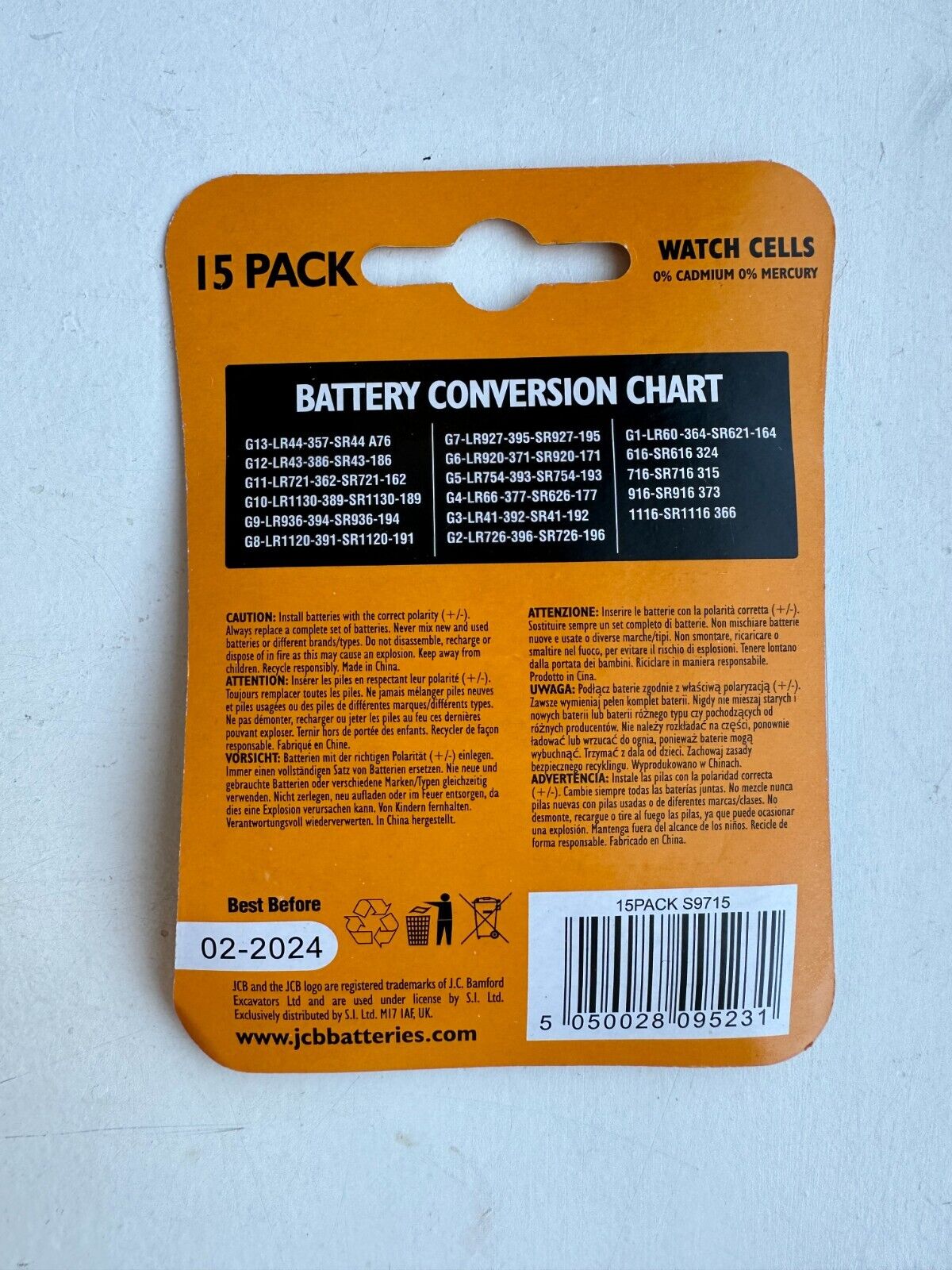 JCB Watch Cell Multi 15 Pack - image 2