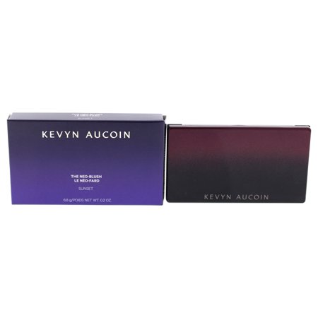 Debenhams Kevyn Aucoin Neo-Blush in Sunset, featuring a sleek, gradient purple and black compact with a 6.8g blush inside, showcasing a warm peachy-pink hue.